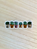 Speech Succulents Transparent Sticker