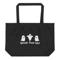 Spook Therapy -- Large organic tote bag