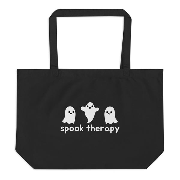 Spook Therapy -- Large organic tote bag