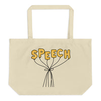 Speech Balloons Gold - Large organic tote bag