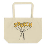 Speech Balloons Gold - Large organic tote bag