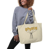 Speech Balloons Gold - Large organic tote bag