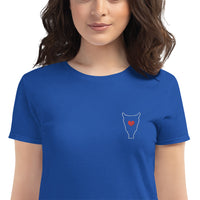 Embroidered Larynx - Feminine Fit Short Sleeve T-shirt