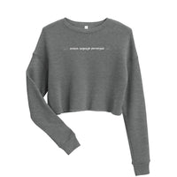 Purrologist - Crop Crewneck Sweatshirt