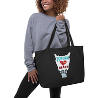 Scream in Your Heart (it's good vocal hygiene) - Large organic tote bag