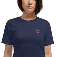 Embroidered Med SLP w/ Larynx Outline - Short-Sleeve Unisex T-Shirt