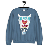 Scream in Your Heart (it's good vocal hygiene) - Unisex Crewneck Sweatshirt