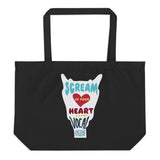 Scream in Your Heart (it's good vocal hygiene) - Large organic tote bag