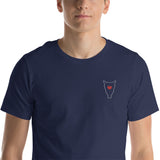 Embroidered Larynx - Short-Sleeve Unisex T-Shirt