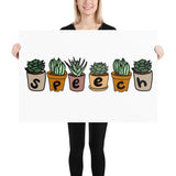 Speech Succulents - Poster Print