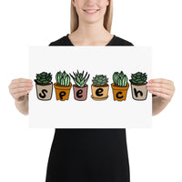 Speech Succulents - Poster Print