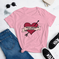 Retro Tattoo Heart -- Feminine fit short sleeve t-shirt