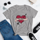 Retro Tattoo Heart -- Feminine fit short sleeve t-shirt