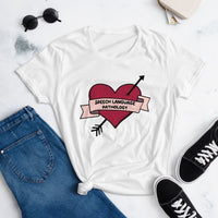 Retro Tattoo Heart -- Feminine fit short sleeve t-shirt