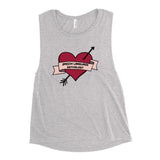 Retro Tattoo Heart - Feminine Muscle Tank