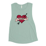 Retro Tattoo Heart - Feminine Muscle Tank