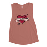 Retro Tattoo Heart - Feminine Muscle Tank