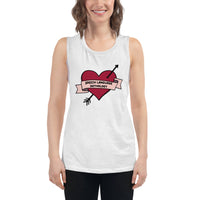 Retro Tattoo Heart - Feminine Muscle Tank