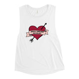 Retro Tattoo Heart - Feminine Muscle Tank